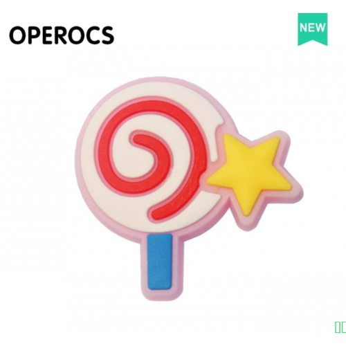 适配洞洞鞋配饰鞋花智必星卡扣加厚彩虹西瓜diy级感配件装饰扣