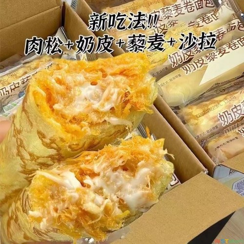 营养夹心面包早餐