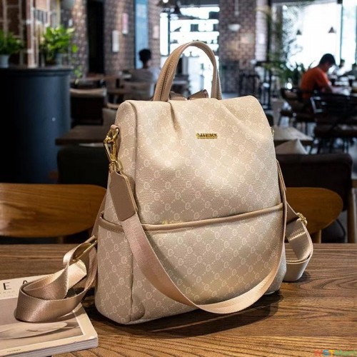 法国真皮双肩包女