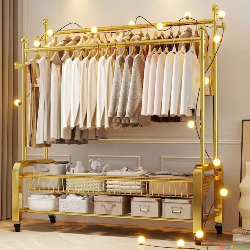 特粗晾衣架落地立式移动衣帽架