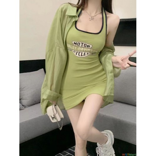 两件套2023夏季新款防晒薄款衬衫