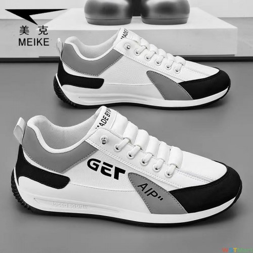 美克一脚蹬男鞋夏季透气运动板鞋跑步男士休闲轻便小白鞋子