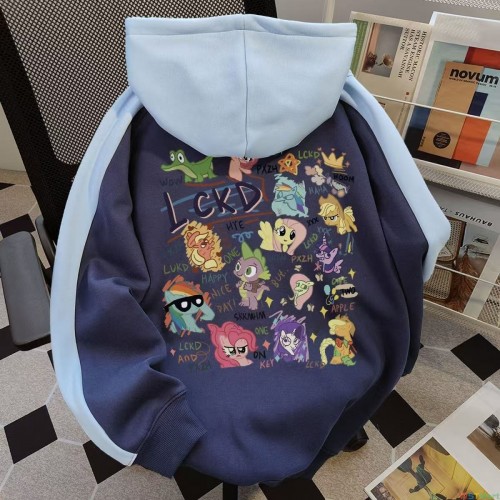 欧美式潮牌连帽卫衣女秋冬季加绒宽松oversize洋气百搭上衣