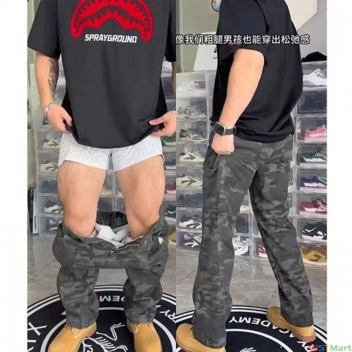 冬季加绒加厚牛仔裤男直筒宽松 宽松版