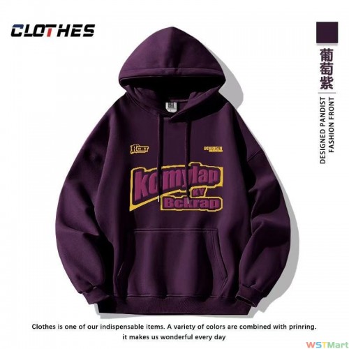 欧美式潮牌连帽卫衣女秋冬季加绒宽松oversize洋气百搭上衣