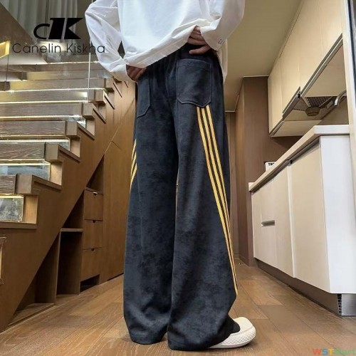 冬季加绒加厚牛仔裤男直筒宽松 宽松版