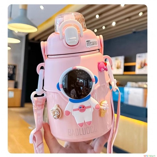 2024保温杯不锈钢吸管陶瓷可爱便携316不锈钢高颜值食品级吸管陶瓷保温