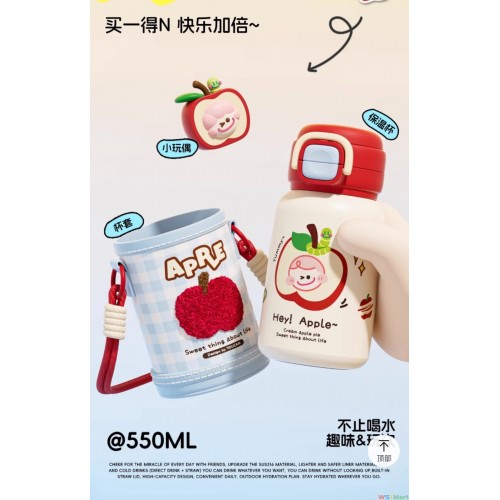 2024保温杯不锈钢吸管陶瓷可爱便携316不锈钢高颜值食品级吸管陶瓷保温