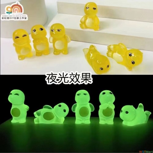 立体卡通立体夜光小奶龙diy汽车中控车载小摆件儿童发光小玩具