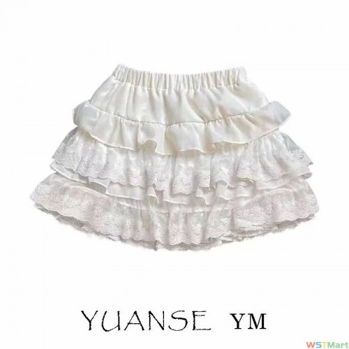2024新款韩版短裙花边款