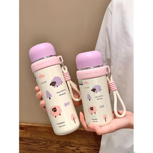 2024保温杯不锈钢吸管陶瓷可爱便携316不锈钢高颜值食品级吸管陶瓷保温