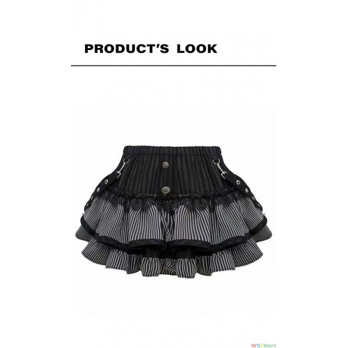 蕾丝花边辣妹短裙