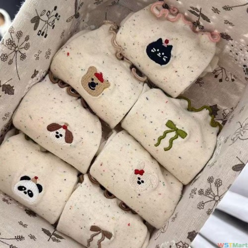 袜子女中筒木耳边秋款无骨袜可爱卡通点子沙蝴蝶结月子长袜