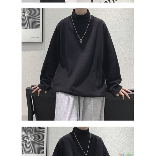 领卫衣秋冬款宽松百搭长袖t恤港风打底衫冬季ins潮流内搭衣服