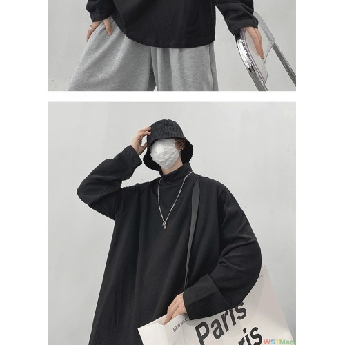 领卫衣秋冬款宽松百搭长袖t恤港风打底衫冬季ins潮流内搭衣服