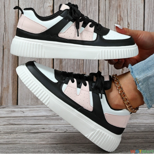 韩版厚底潮流情侣款板鞋透气舒适休闲运动鞋时尚百搭户外平底鞋