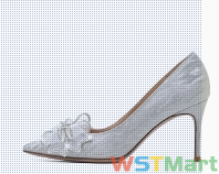 2021新款婚鞋女细跟尖头蝴蝶结韩版气质鞋伴娘婚礼水晶跟鞋