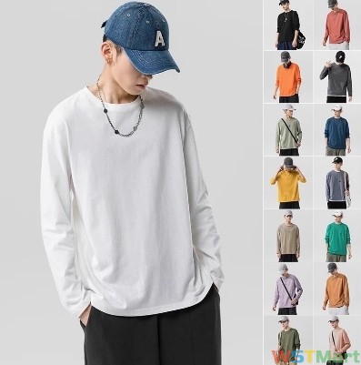 士长袖t恤2023新款秋季潮流宽松ins圆领卫衣体恤装上衣服