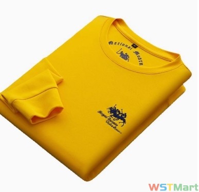 卡伦鲸装320g重磅纯棉卫衣圆领长袖T恤 万针刺绣中青年卫衣