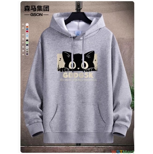 森马集团连帽卫衣男女春秋冬款宽松百搭加绒加厚潮牌纯棉情侣帽衫