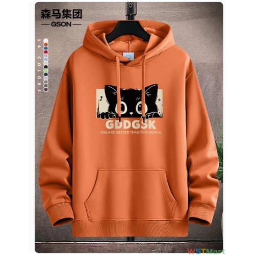 森马集团连帽卫衣男女春秋冬款宽松百搭加绒加厚潮牌纯棉情侣帽衫