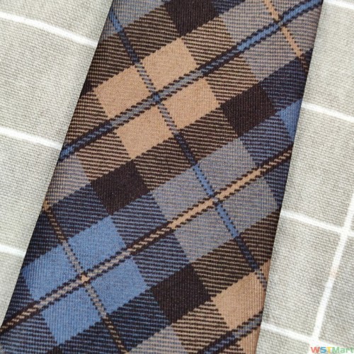 棕色咖色卡其色土黄色格子条纹休闲免打手打结领带摄影道具毕业照