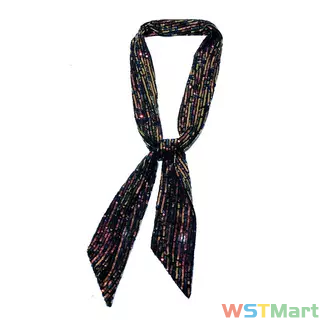 韩国复古多用百搭女丝巾长条细窄围巾亮片小领巾腰带领带装饰飘巾