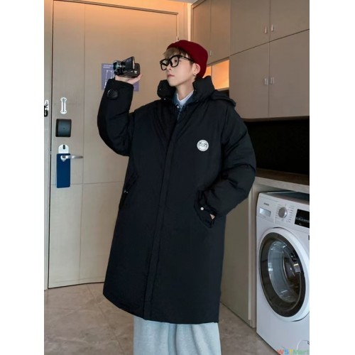 东大门中长款过膝情侣棉服女款美式hiphop街棉衣外套oversize