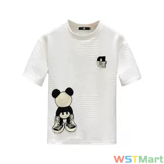 鲲海鹏云装夏季新款圆领纯色短袖t恤士潮牌圆摆宽松半袖上衣