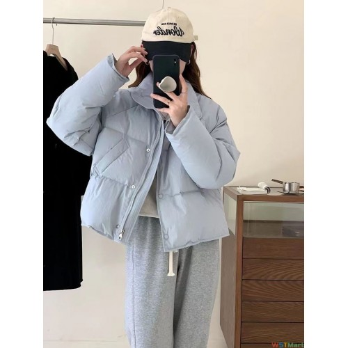 羽绒棉服女短款2023韩版小个子纯色时尚面包服保暖冬季外套棉衣潮