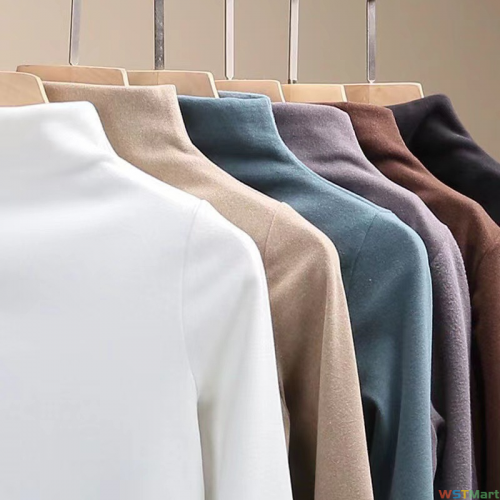 德绒保暖打底衫纯色女秋冬季韩版加绒修身长袖t恤女上衣女装