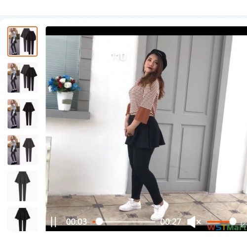 秋冬裤子女外穿打底裤加绒加厚百褶裙裤秋冬假两件保暖裤大码女裤