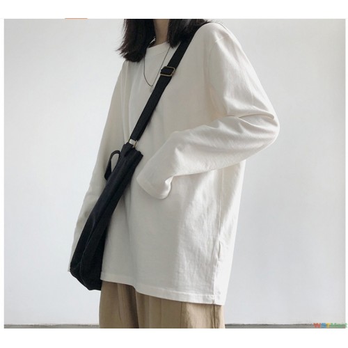 长袖T恤女2024秋季新款白色学生内搭打底衫韩版上衣服女