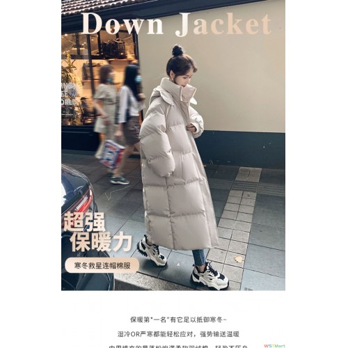 反季羽绒棉服女中长款宽松ins港风面包服棉衣冬季新款棉袄外套潮