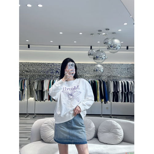 MARDI玛尔帝小众潮牌百合花朵卫衣女圆领休闲宽松韩版秋冬上衣ins