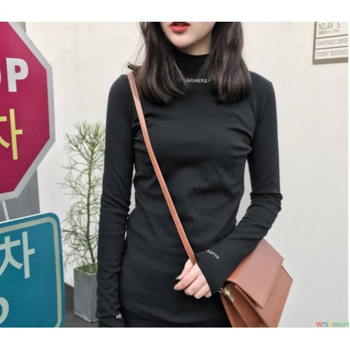 长袖T恤女2024秋季新款白色学生内搭打底衫韩版上衣服女