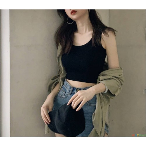 短款吊带内搭打底无袖吊带学生上衣女2022春夏外穿紧身露脐小背心