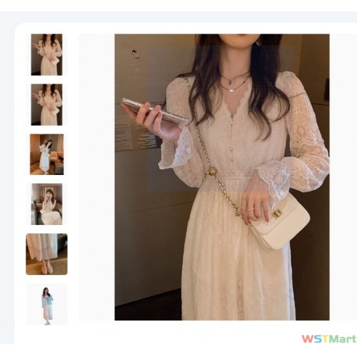 2024春款打底裙新款白色长裙轻奢别致时尚感蕾丝连衣裙子女装秋季