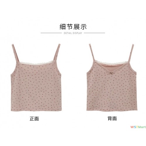 厂家吊带背心女夏季新款少女日系内搭蕾丝碎花小吊带外穿上衣服女