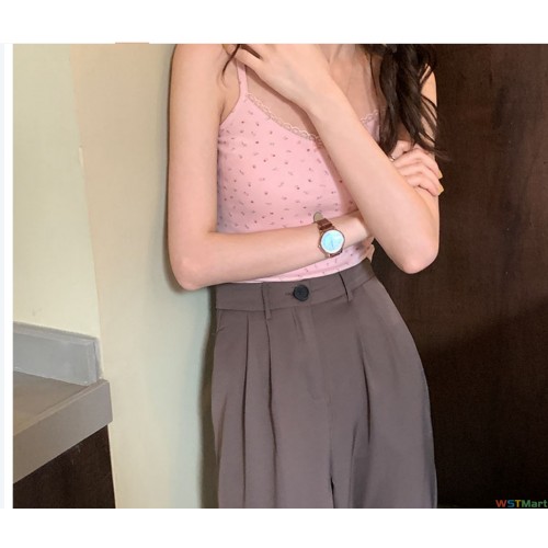 厂家吊带背心女夏季新款少女日系内搭蕾丝碎花小吊带外穿上衣服女