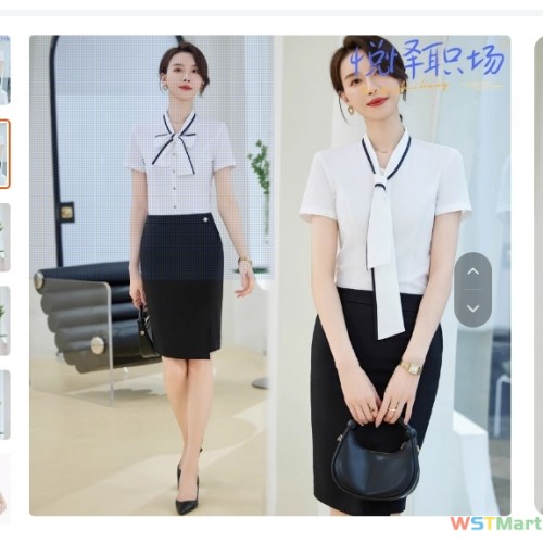 白色职业装衬衫女短袖夏季2024新款设计感小众气质衬衣服上衣