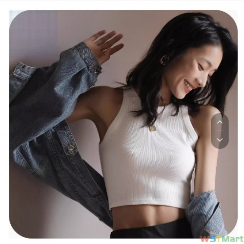 网红短款黑色打底螺纹吊带背心女夏季内搭无袖设计感外穿上衣潮小