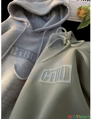 ADAMF秋冬款连帽卫衣男女宽松oversize外套加绒加厚情侣上衣潮牌