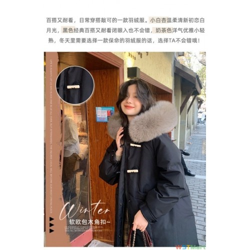 羽绒服女中长款2023年新款冬季爆款时尚宽松韩版小个子加厚过膝潮