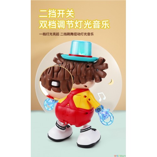 跨境新品热卖电动跳舞小丑卡通人偶灯光音乐左右摇摆公仔玩具批发