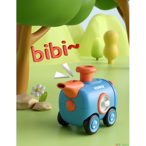 新品惯性玩具车按压变脸带口哨小火车耐摔卡通汽车男孩小礼品批发