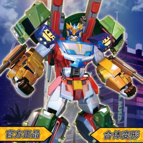 变形联盟机甲普力士汽车金刚超变战神合体机器人模型男孩儿童玩具
