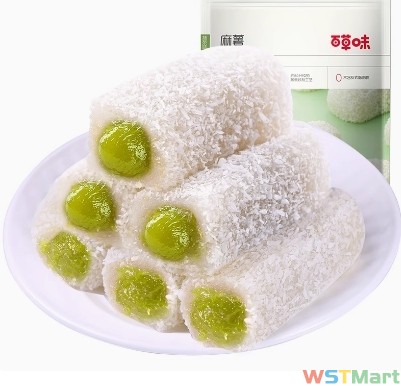 百草味抹茶麻薯糕点休闲零食品雪媚娘点心团子传统小吃麻糍