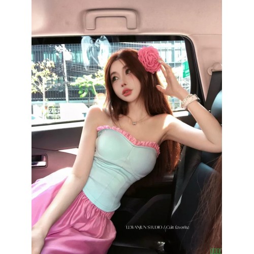 法式温柔系风阔腿裤