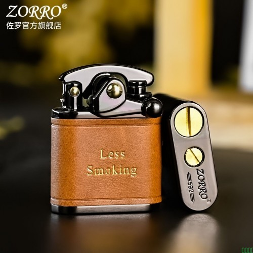 父亲节送爸爸的礼物实用ZORRO佐罗煤油打火机油蜡皮砂轮手工创意